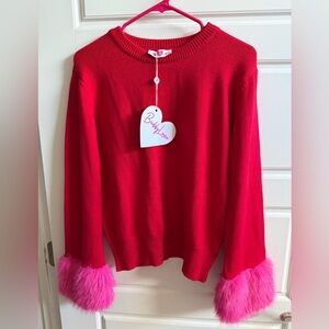 Buddy Love Vibrant Red Knit Top